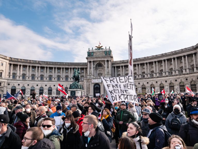 demonstrace rakousko