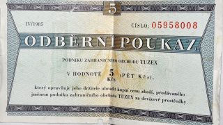 Máte na půdě tyhle poukázky z ČSSR? Nevyhazujte je, dostanete za ně až 1 000 000 korun