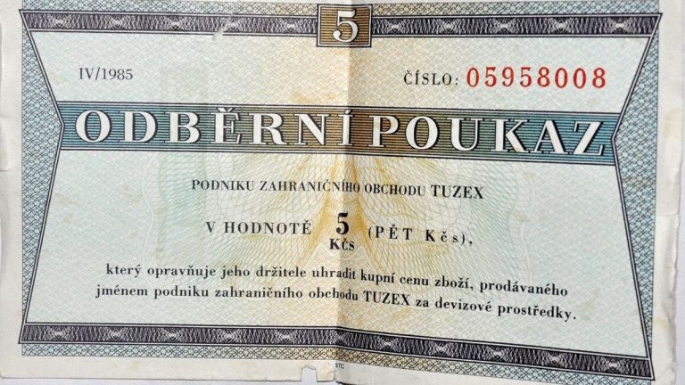 Máte na půdě tyhle poukázky z ČSSR? Nevyhazujte je, dostanete za ně až 1 000 000 korun 1 tuzex tuzexova poukazka bony bon cssr