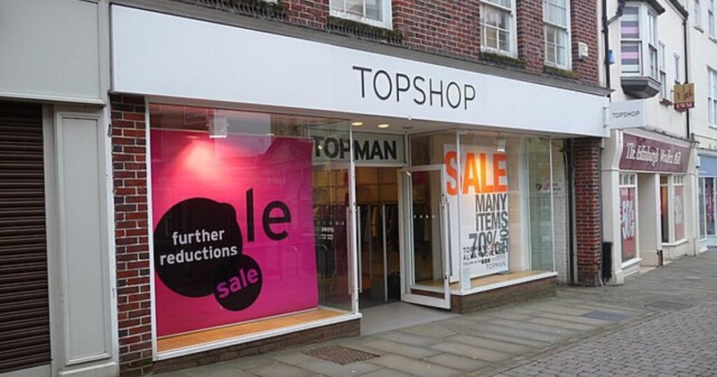 obchod topshop topman