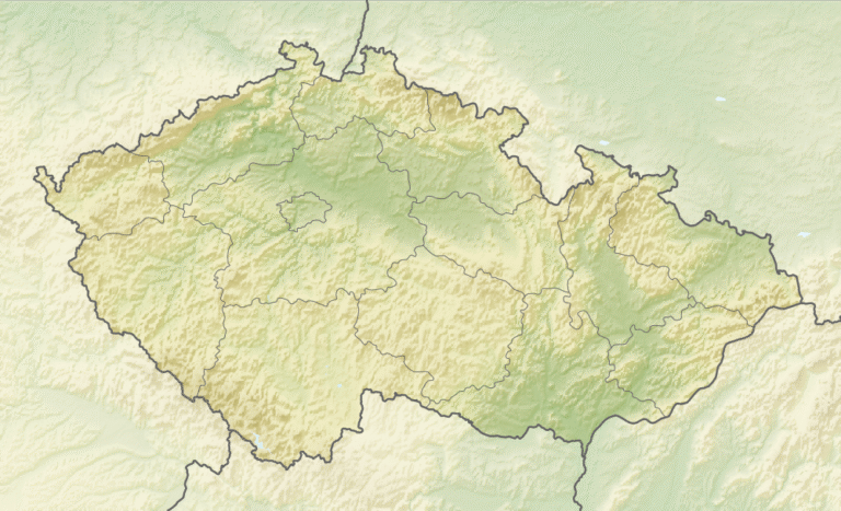 relief map of czech republic